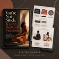 You're Not Stuck. You're Between Versions. | Digital Journal & Sticker Bundle