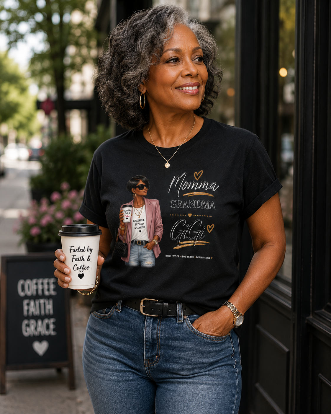 Three Titles Momma Graphic Tee for Women