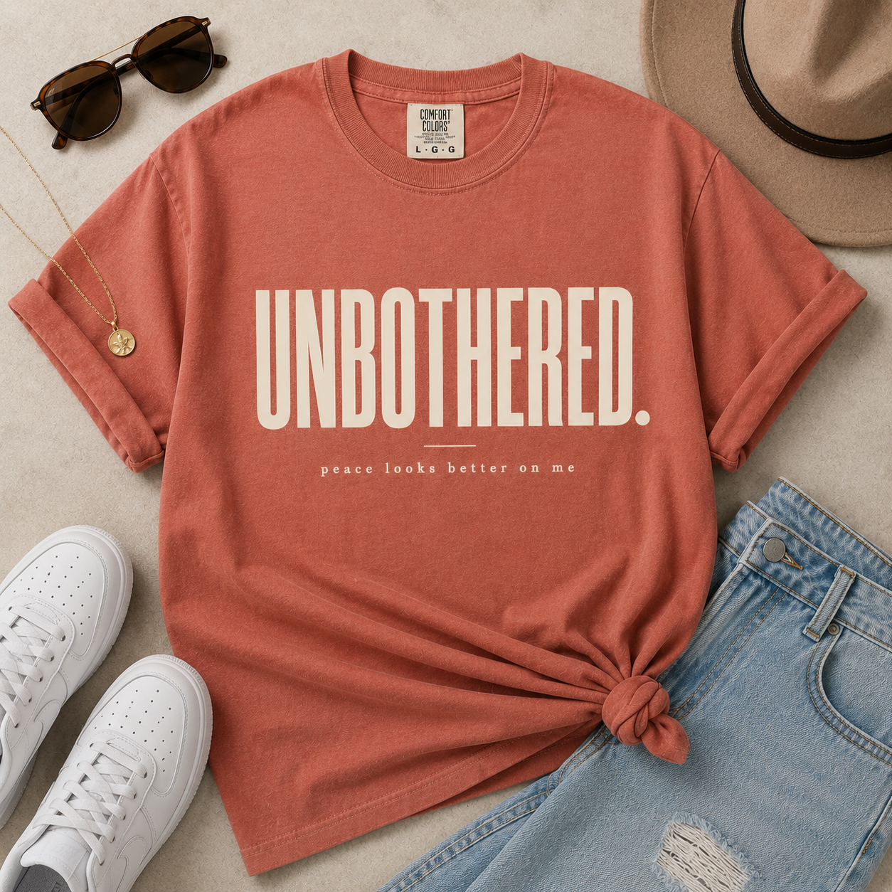 Unbothered Comfort Colors Graphic Tee for Women