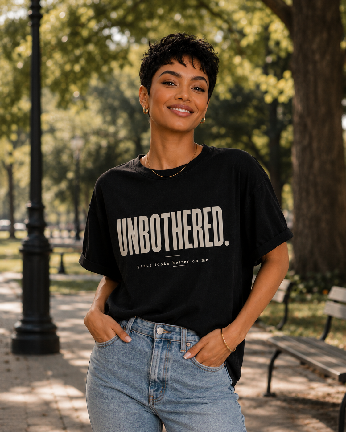 Unbothered Comfort Colors Graphic Tee for Women