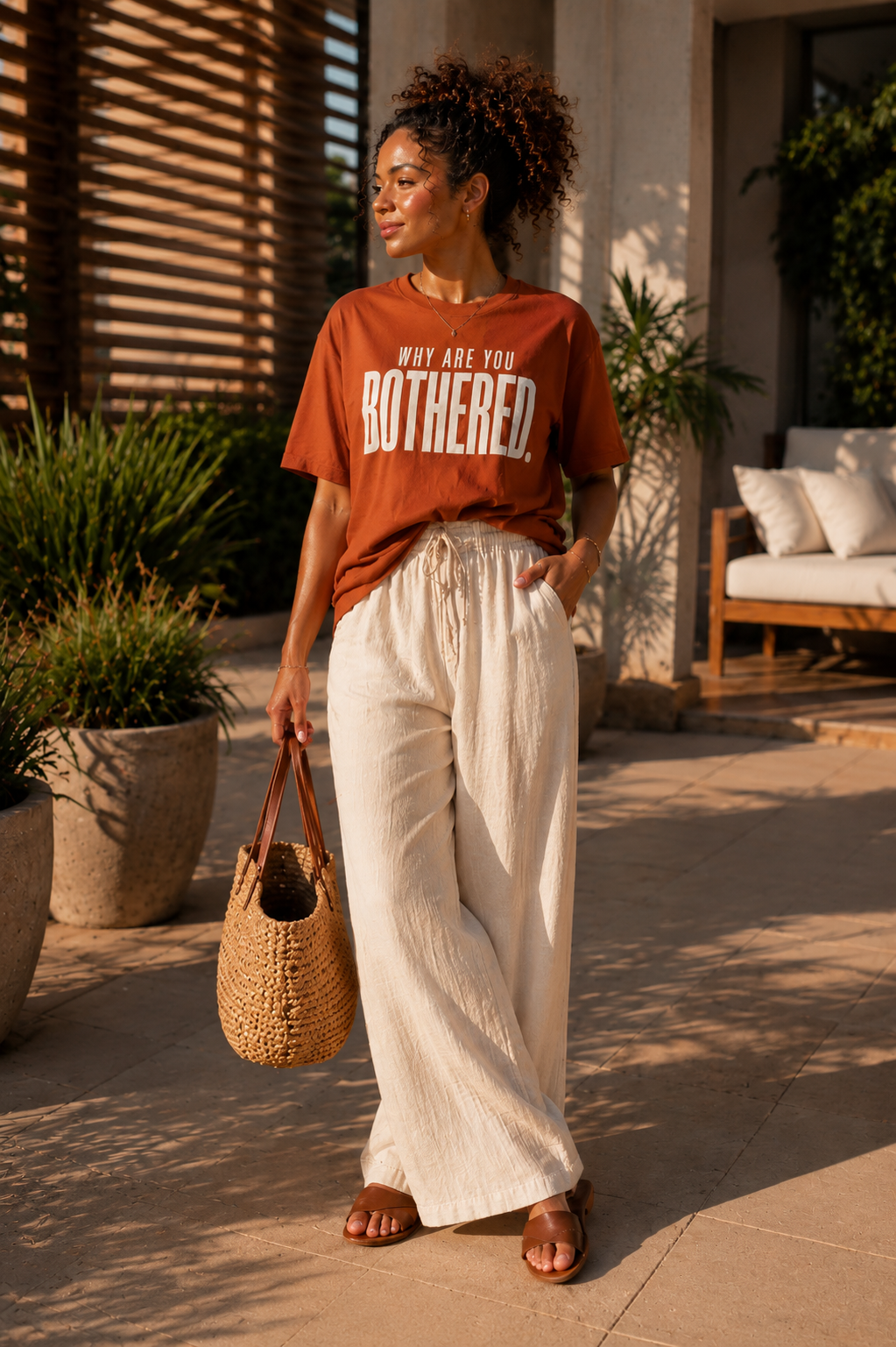 Why Are You Bothered Terracotta Tee | Limited Drop