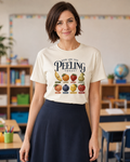Teacher wearing the How Are You Peeling Today Comfort Colors tee in Ivory